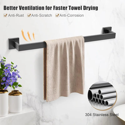 Bathroom Set  Stainless Steel Towel Ring Holder