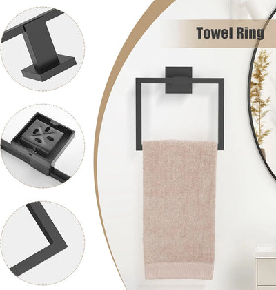 Bathroom Set  Stainless Steel Towel Ring Holder