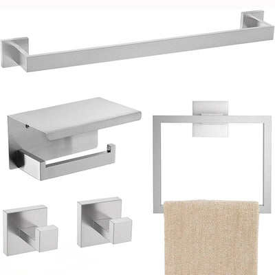 Bathroom Set  Stainless Steel Towel Ring Holder