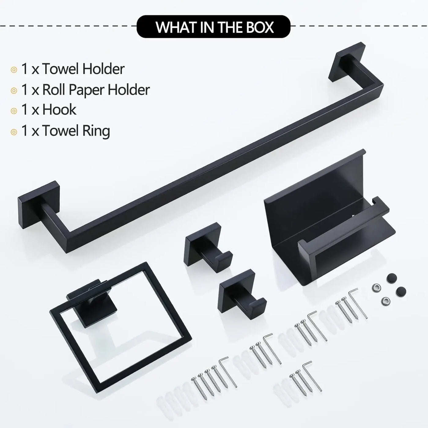 Bathroom Set  Stainless Steel Towel Ring Holder