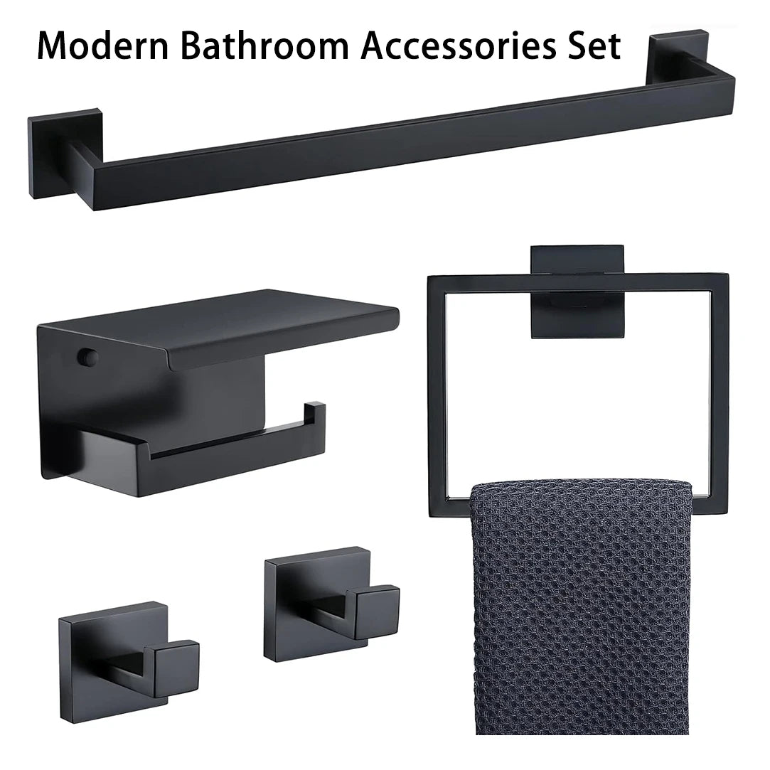 Bathroom Set  Stainless Steel Towel Ring Holder